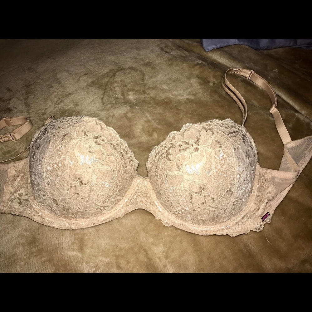 Victoria Secret Tan Lace Push Up Bra